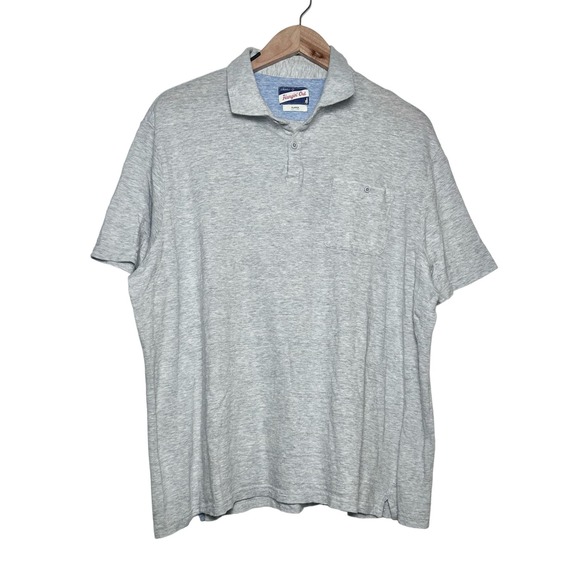 Johnnie-O | Men | Hangin' Out Castaway Gray Cotton Linen Blend Polo Shirt | XL - Picture 2 of 12